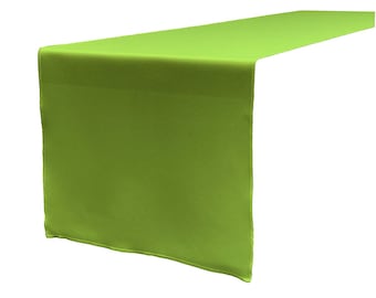 BROWARD LINENS Tablecloth Runner Polyester 14 X 120 Inch (Variety Colors)
