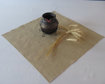 Small Tablecloth Square Overlay Burlap Natural 24  Inch By Broward Linens