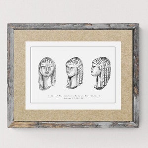 Venus of Brassempouy, paleolithic art, history poster, lady brassempouy, ancient art, stone age art, archeology poster, gift for students