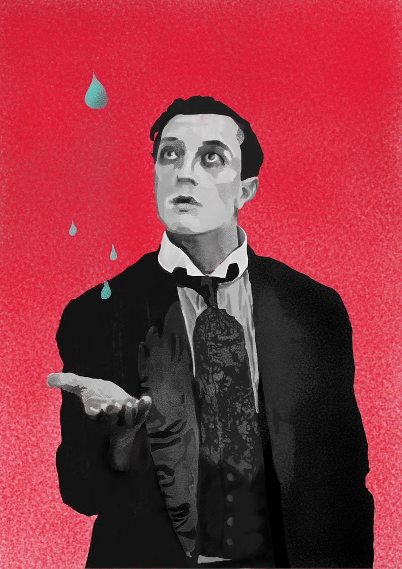 Buster Keaton Poster Printable. Digital Prints Download Wall Art, Set of Prints. Funny Poster