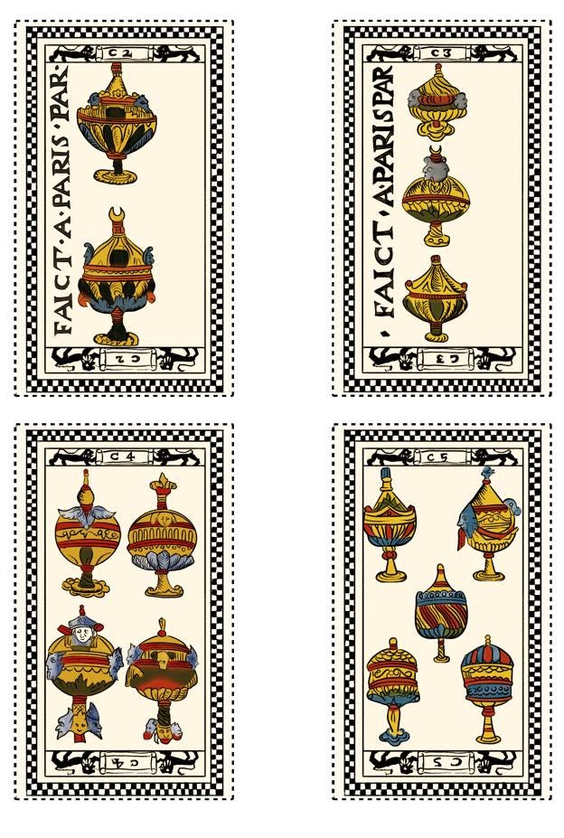 78 Card Tarot Deck, Anonymous Tarot of Paris Printable