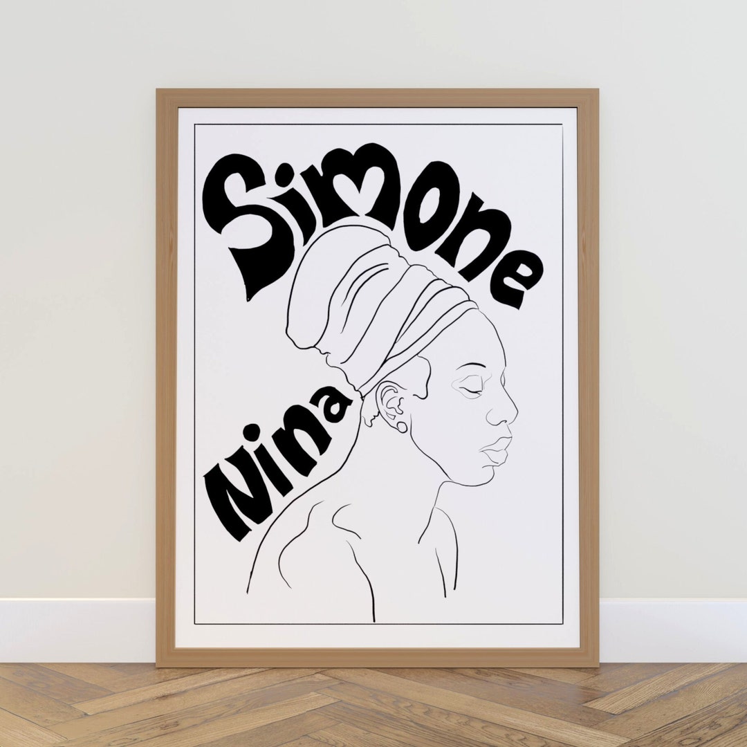 Nina Simone Poster, Jazz Poster Prints, Female Artist, Music Wall Art ...