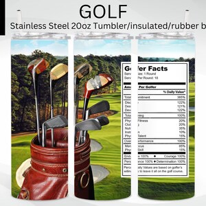 GOLF Themed Stainless Steel Tumbler