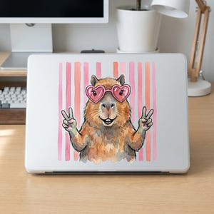Capybara Peace Sign, Heart Sunglasses Capybara, Funny Cooking, Capybara Lover, Capybara Gifts, Cute Capybara, Kitchen Aprons