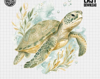 ウミガメPNG、水彩ウミガメクリップアート、マンダラウミガメPNG、ボヘミアンオーシャン昇華PNG、ビーチウミガメデジタルダウンロード