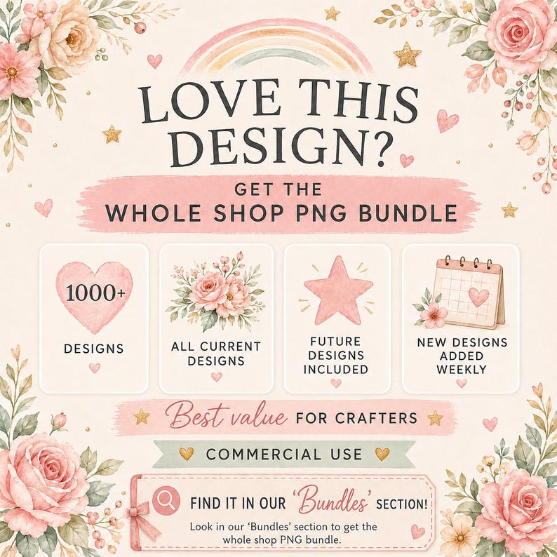 Whole Shop PNG Bundle, 1000+ Designs, Commercial Use, Best Value, Weekly Updates, All Current and Future Designs