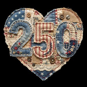 250 Cuore Patchwork PNG, Design per Sublimazione Stile Fattoria Primitiva 250, Clipart Shabby Chic per Traguardi, Anniversario Compleanno Rustico Digitale