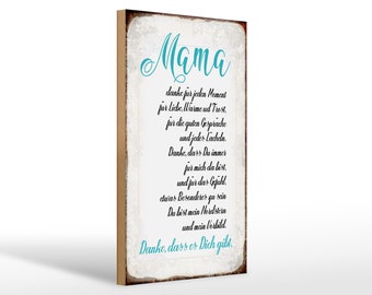 Wooden sign saying 20 x 30 cm Mama Thank you for giving you decoration sign wooden sign