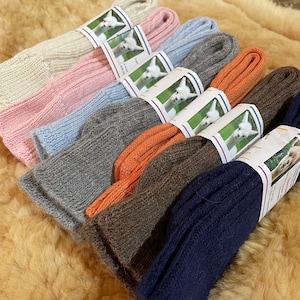 Alpaca Bed / Lounge Socks - 90% Alpaca Wool - Luxury Soft Made in GB