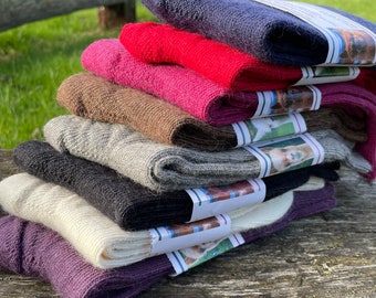 Alpaca Socks Wool Everyday Dress Socks | Solid Colours | Made IN GB