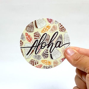 Aloha Shells Sticker: Weatherproof Matte Vinyl Decal
