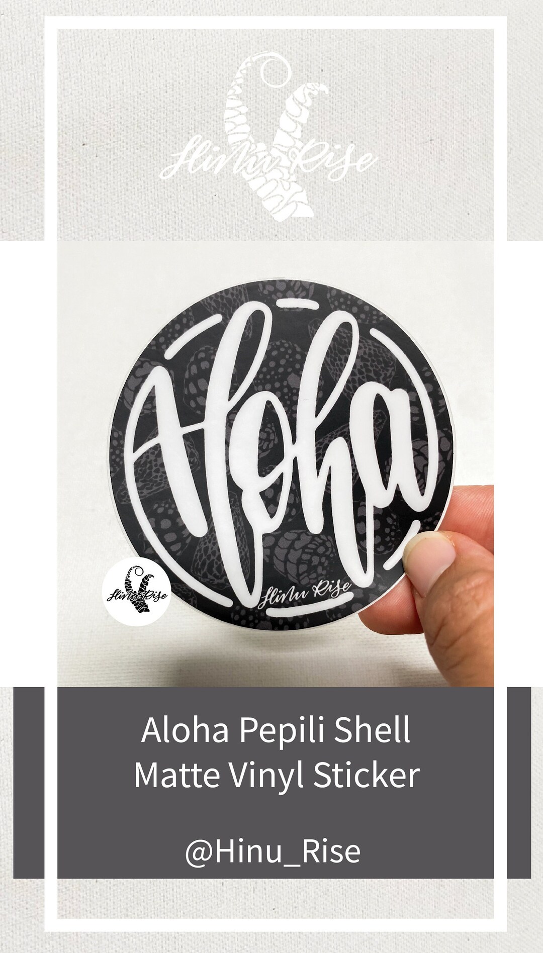 3 X 3 Outdoor Sticker, Weather Proof Sticker, Matte Vinyl Aloha Bumper ...