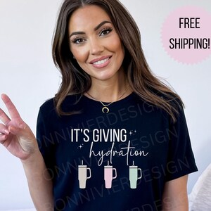 Its Giving Hydration Tshirt, 40 oz Tumbler Shirt, Obsessive Cup Disorder, In My Obsessive Cup Era, Tumbler with Handle, Funny Tumbler Shirt