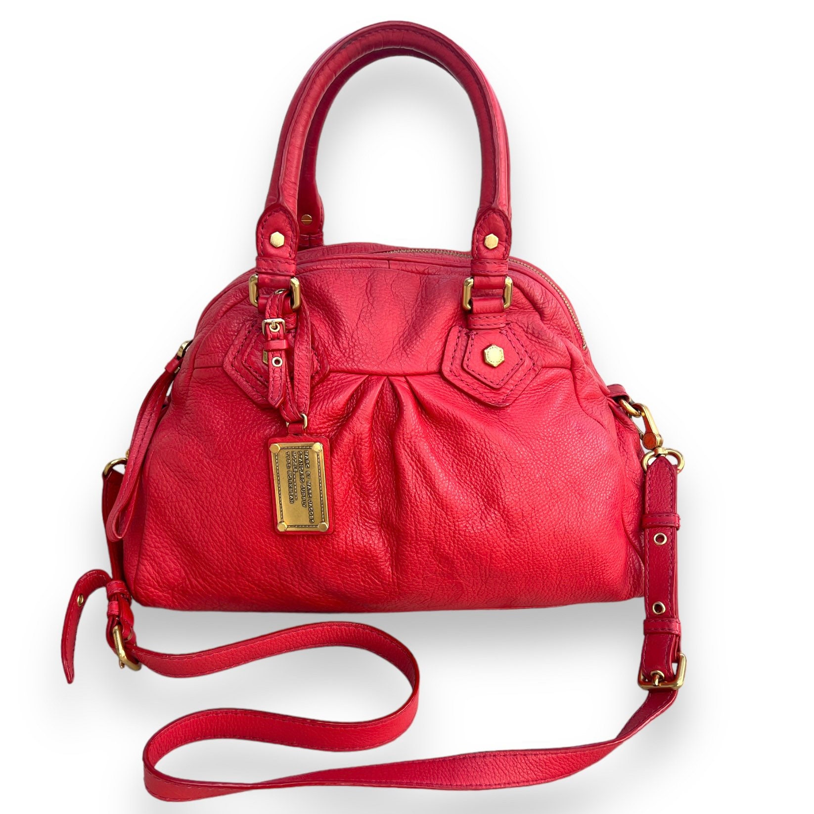 Marc by Marc Jacobs Bag- Classic Q Baby Groove - Red Vintage Hobo 