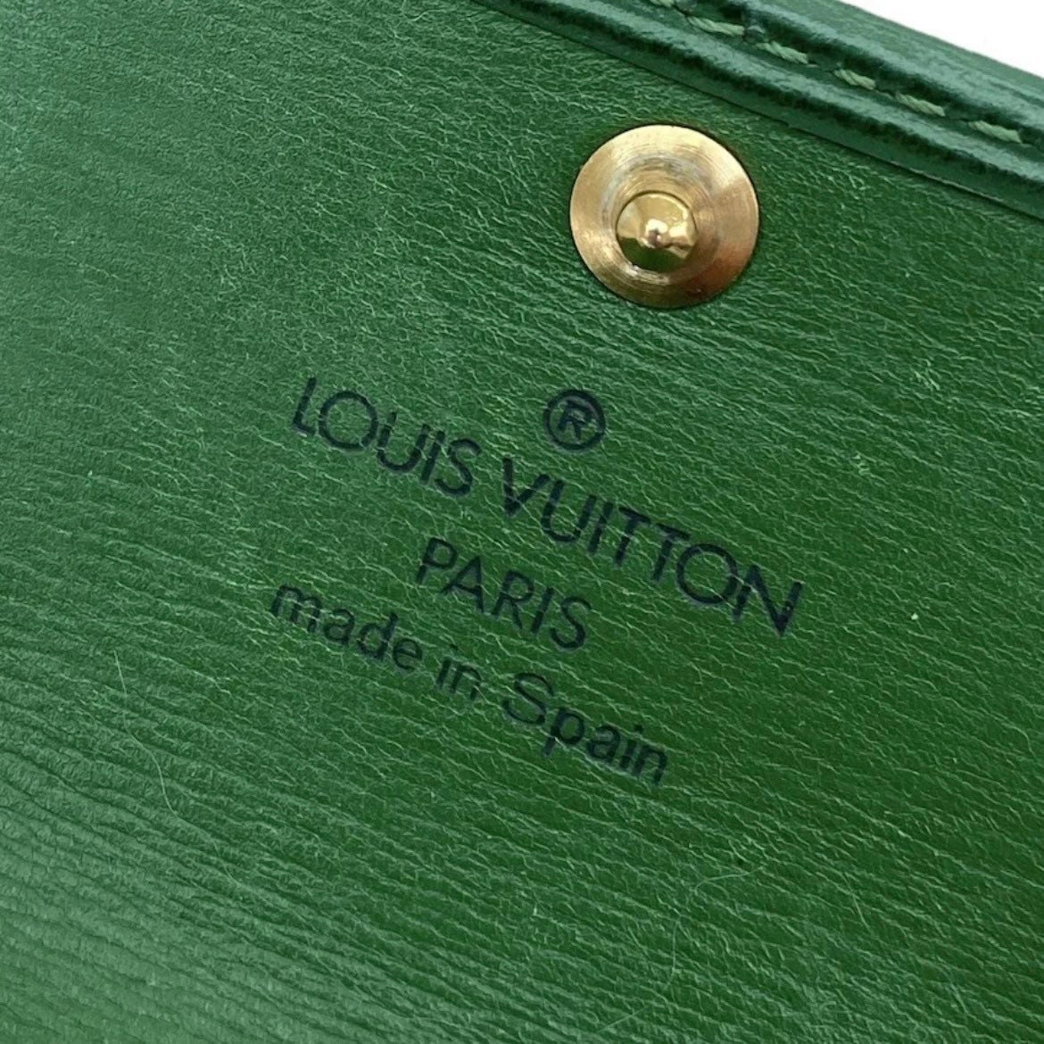 LOUIS VUITTON LV green EPI water ripple antique wallet antique bag vintage  - Shop 1j-studio Wallets - Pinkoi