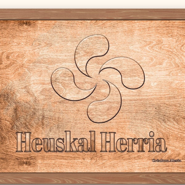 Heuskal Herria poster and its Basque cross, file to download