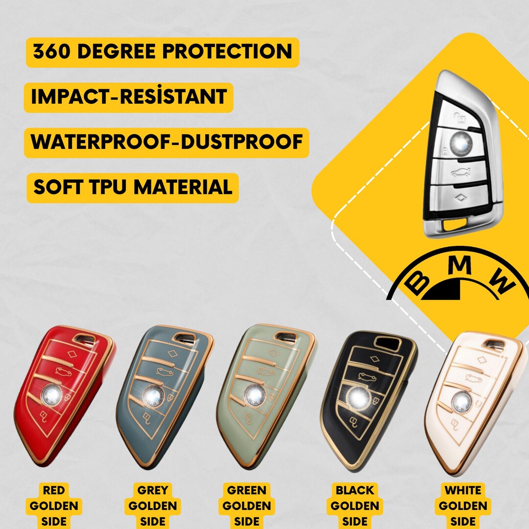 BMW 4-button Key Fob Cover for 3, 5, 7 Series, X3, X5, X6 - Tpu Remote ...