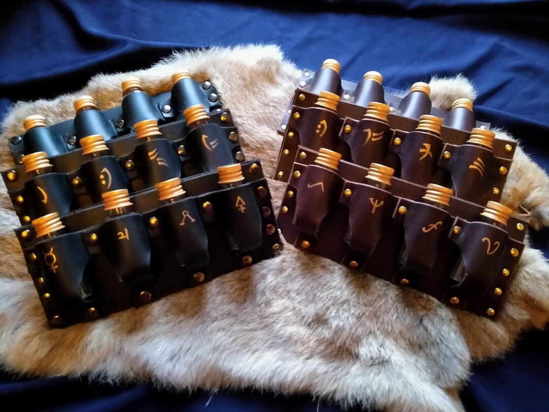 Leather Potion Holder Etsy Uk