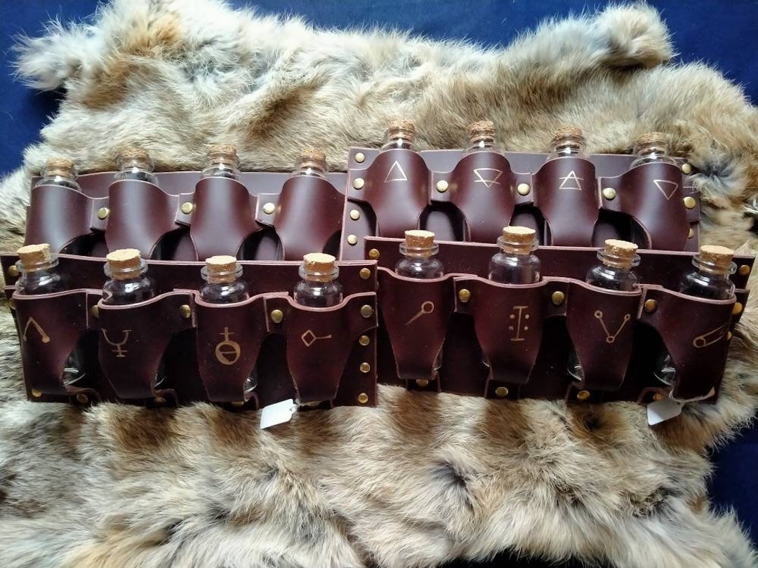 Leather Potion Holder Etsy Uk