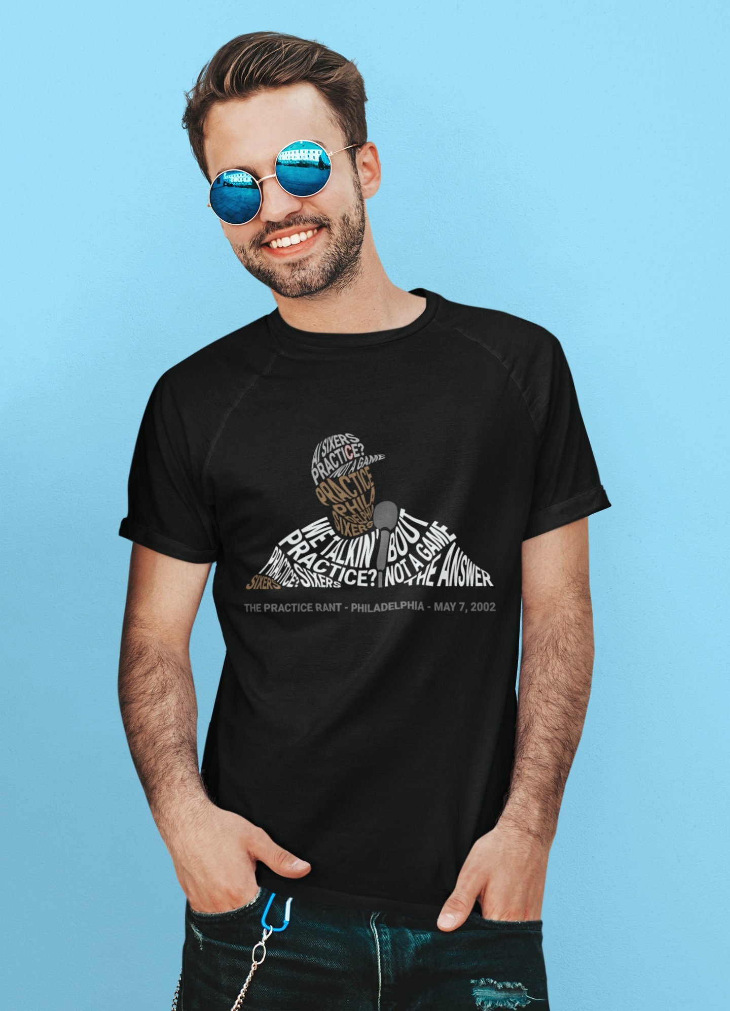 We Talkin' Bout Practice? T-Shirt, Philadelphia 76ers Sixers Allen Iverson Inspired