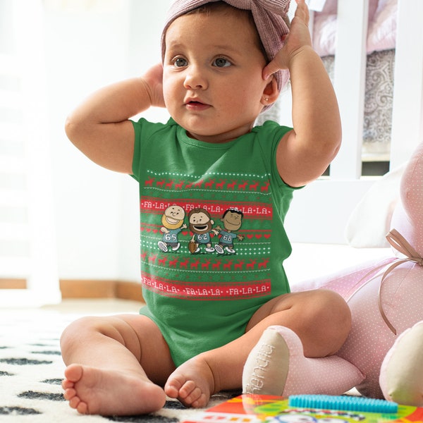 Philadelphia Football Christmas Sweater baby Onesie - Eagles