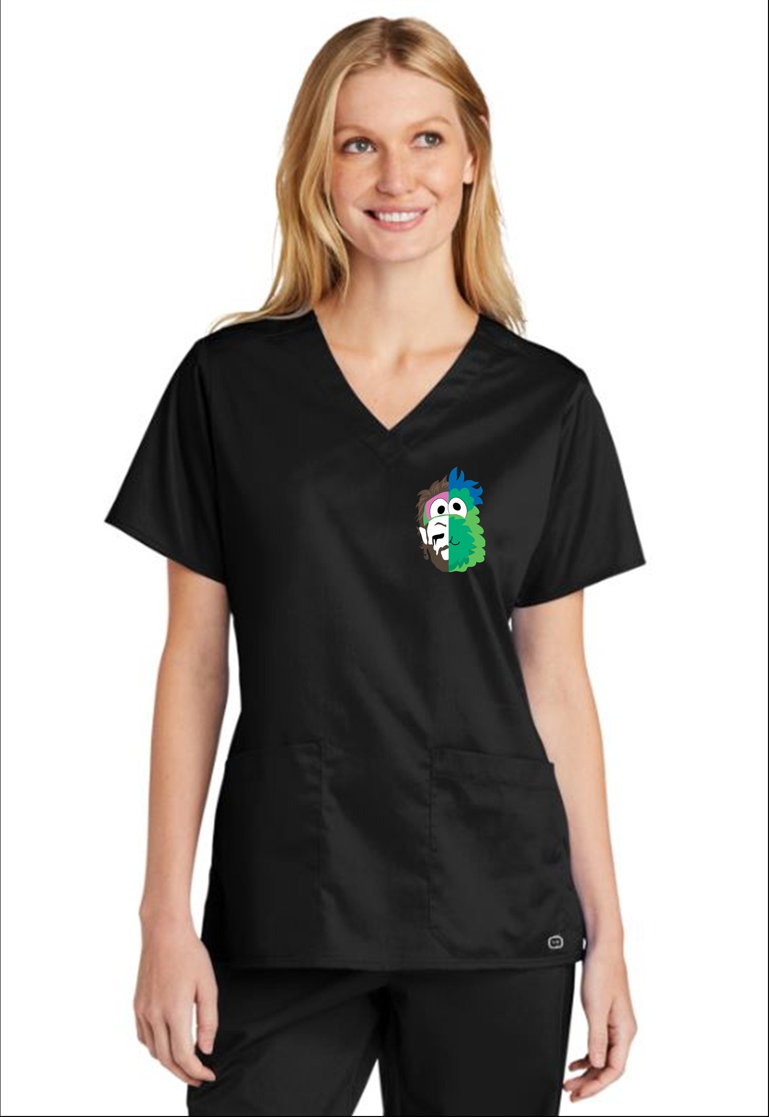 2 Faces of Philly Baseball Nurse & Doctor Scrubs Shirt 