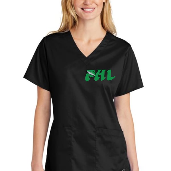 Eagles PHL nurse & Doctor scrubs shirt - PHL - Football - Philadelphia Eagles - NFL - Women's sizes