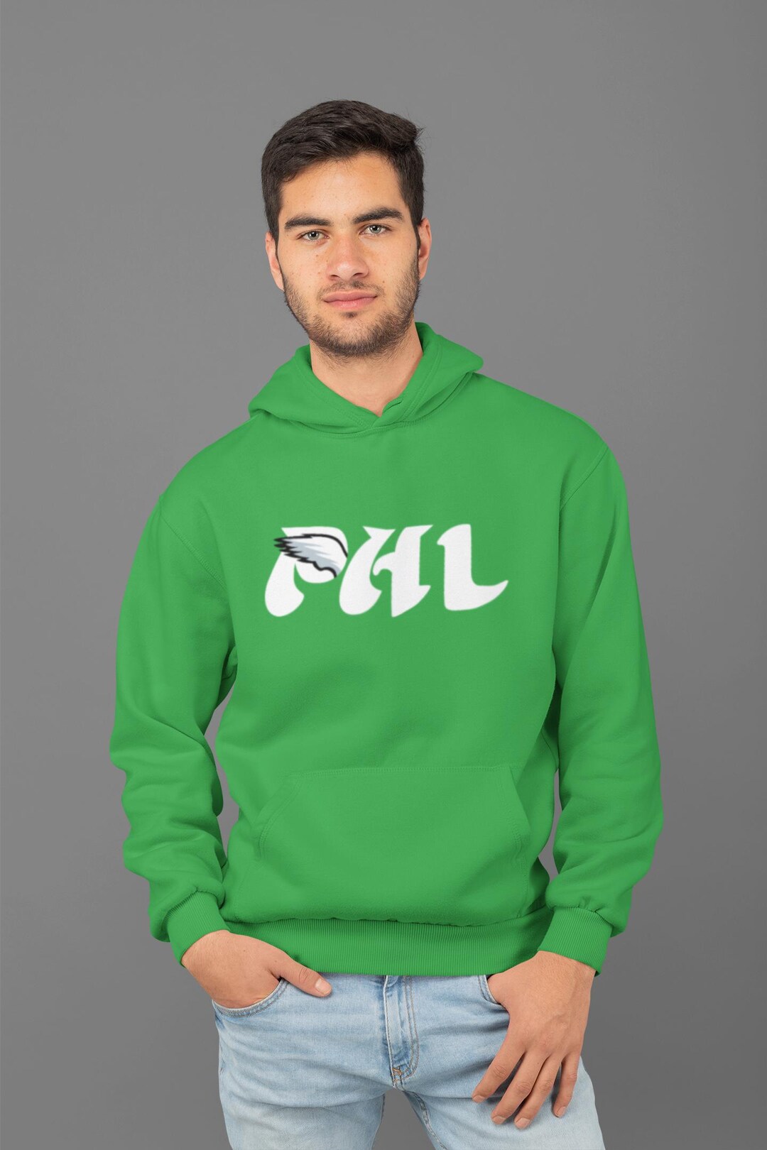 Kelly Green Football Applique Sweatshirt & Jogger main image 1