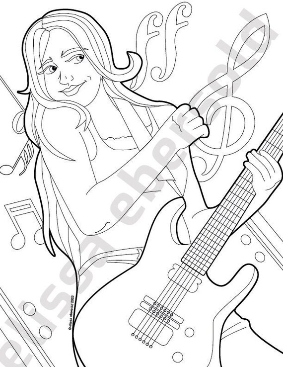 Rock Star Coloring Pages For Girls