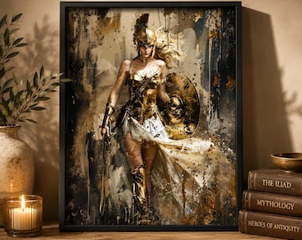 Athena Wall Art – Greek Mythology Warrior Goddess Fine Art Print #2