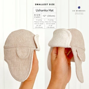 Ushanka hat sewing pattern 24 sizes with photo instructions