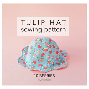 Tulip Hat Pattern with Photo Instructions, Instant Download