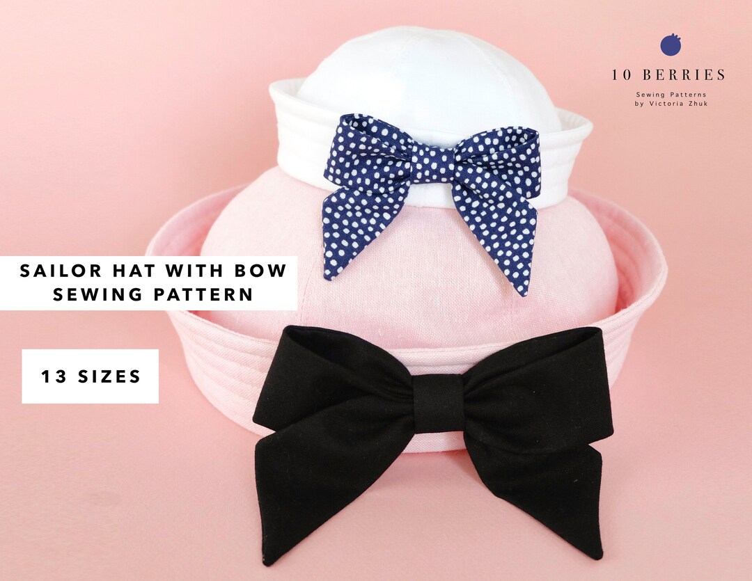 Sailor Hat With Bow Sewing Pattern Etsy