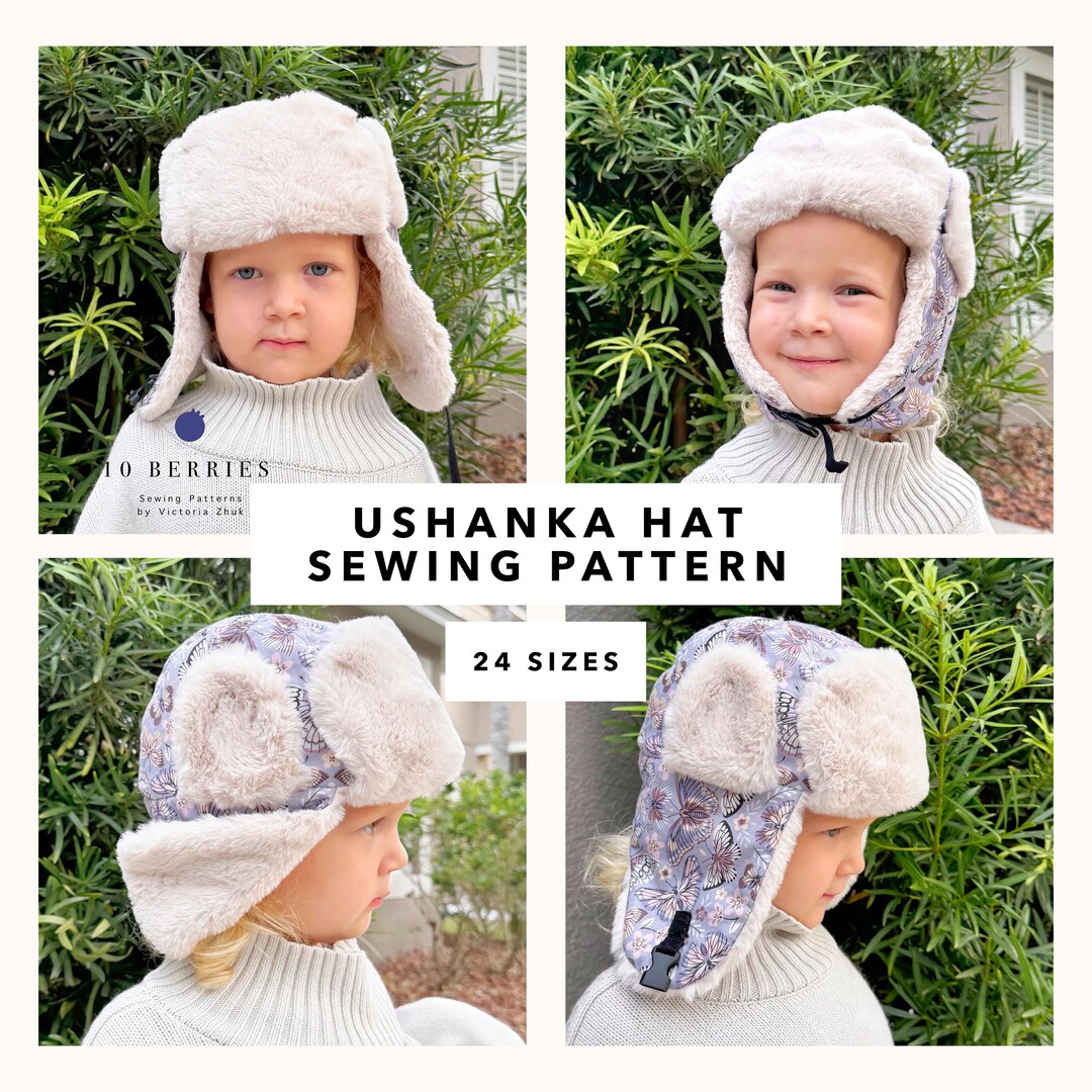 Ushanka Hat Sewing Pattern 24 Sizes With Photo Instructions Etsy