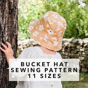 Bucket hat sewing pattern with photo instructions