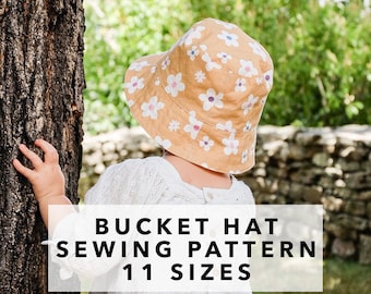 Bucket hat sewing pattern with photo instructions