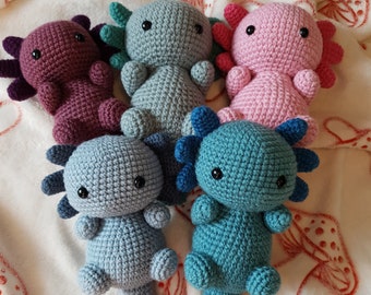 Crocheted Axolotl Amigurumi