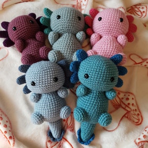 Crocheted Axolotl Amigurumi