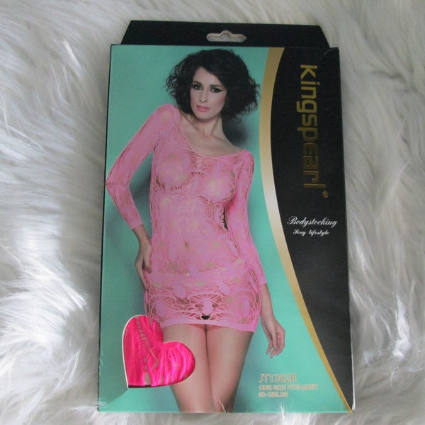 Hot Pink Lace Chemise Babydoll