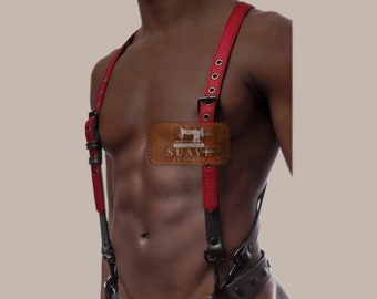 New Genuine leather Restraint Body Harness Hunter FETISH GAY MALE LGBT Suspender 