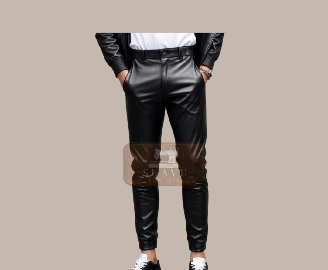 Genuine Leather Mens Leather Pants Handmade Casual Leather - Etsy