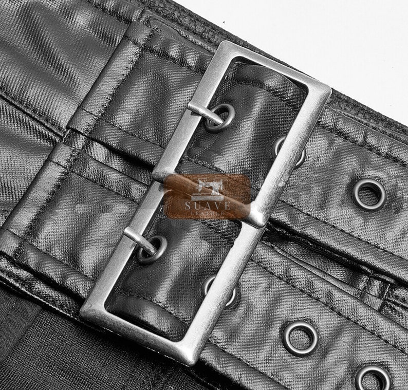 Mens Leather Gothic Long Kilt Leather Half Skirt Kilt Etsy