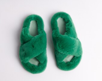 Real Mink Fur slides, Real fur slippers, Mink fur slides, Real Fur Slides in mink full skin, Women Real Mink Fur slides, Summer fur slides