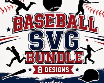 Paquete SVG de béisbol ? Silueta de béisbol PNG para Cricut ? Archivos de corte deportivos para camisas | Imágenes prediseñadas de mamá