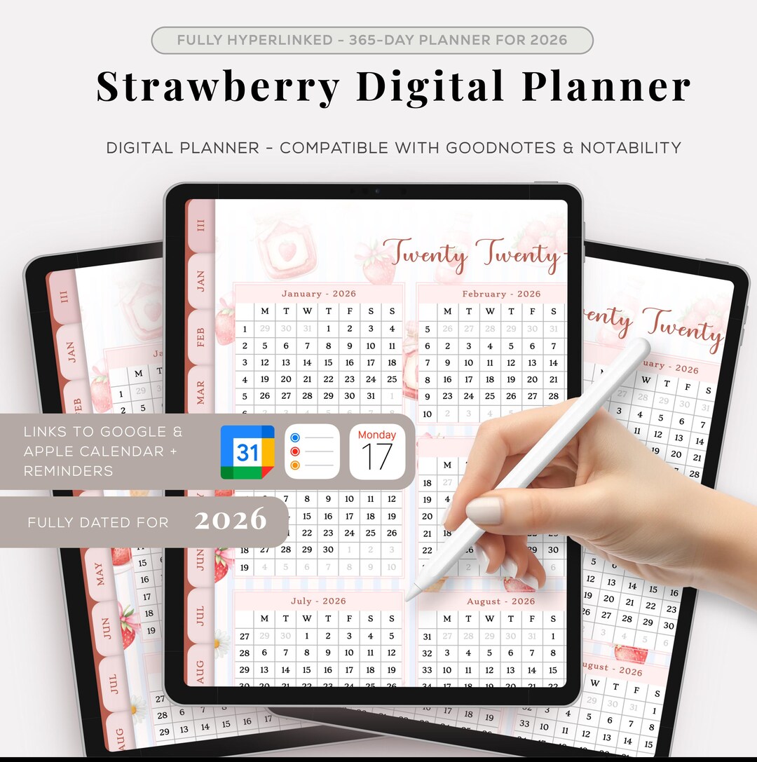 Digital Planner for Goodnotes, iPad Planner, Undated Hyperlinked PDF ...