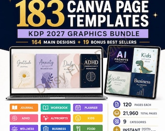 Canva Page Template for KDP 2027 Graphics, Page Design Resource, Digital Publishing Layout