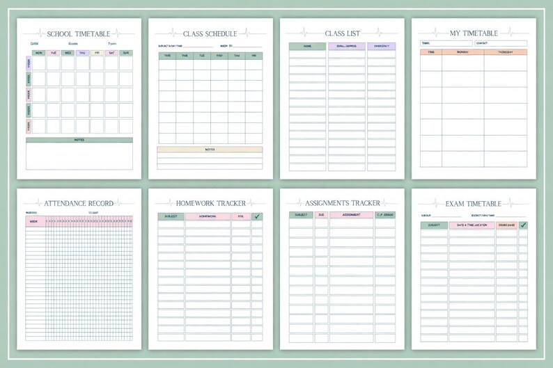 2026-2027 Nursing School Planner Canva Template | Nursing Student Organizer | KDP Interior 8.5x11 | Editable Nursing School Success Planner image 4