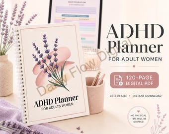 ADHD Planner for Women | Adult Focus, Organization & Daily Planning Tool