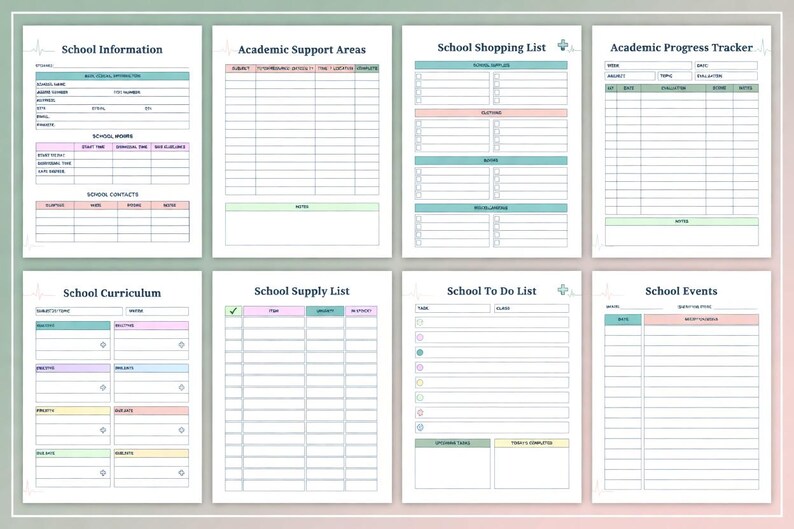 2026-2027 Nursing School Planner Canva Template | Nursing Student Organizer | KDP Interior 8.5x11 | Editable Nursing School Success Planner image 6