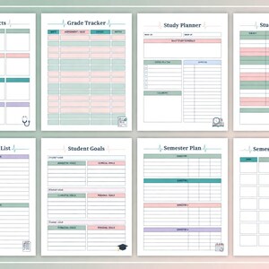 2026-2027 Nursing School Planner Canva Template | Nursing Student Organizer | KDP Interior 8.5x11 | Editable Nursing School Success Planner image 2